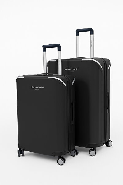 Pierre Cardin Büyük Ve Orta Boy 2'li Set %100 Polipropilen Valiz Siyah 04PC7090