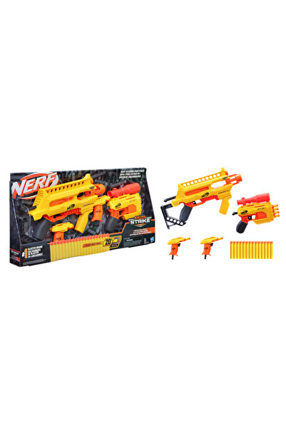 Nerf Commando Set 4 x Combat Blasters, Infantry Military, Nerf Alpha Strike Ultimate with 20 Soft Bullets