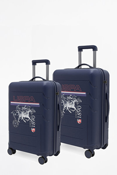 U.S. Polo Assn. Polipropilen Kırılmaz 2'li Valiz Seti Orta ve Kabin Boy Laciv...