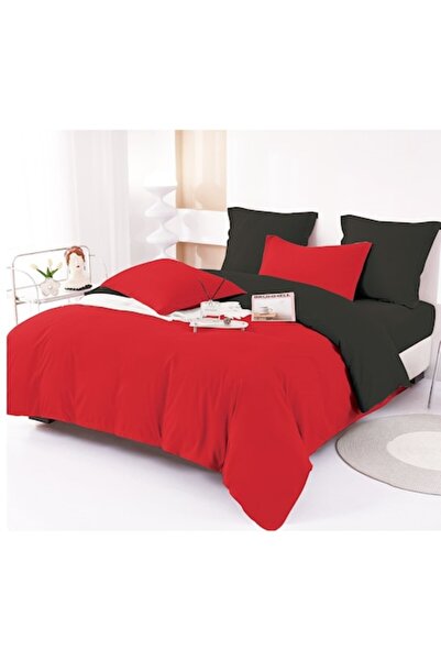 MHR Double bed linen set for 2 people, 6 pieces, Finet, Red