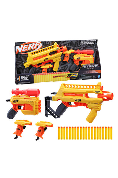 Nerf Commando Set 4 x Combat Blasters, Infantry Military, Nerf Alpha Strike Ultimate with 20 Soft Bullets