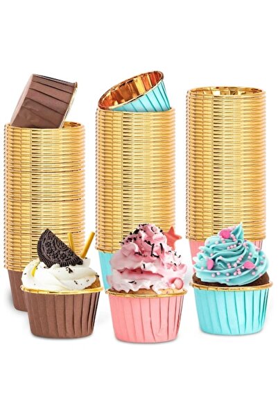 FORHOUSE Set of 50 muffin tins, Baking paper, Single use, Grease and spill resistant