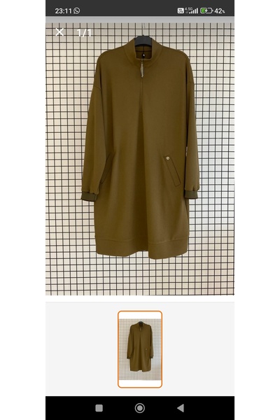 Armine TREND 25Kt461 Tunic Stretch Fabric Yag Green