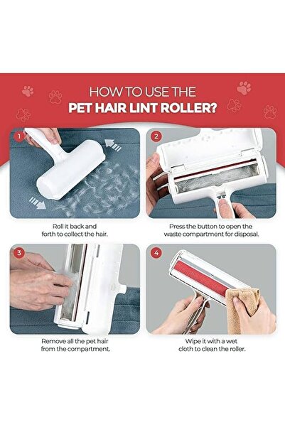 Zet Reusable Pet Hair Removal Roller with Self-Cleaning Base +ZET Gift