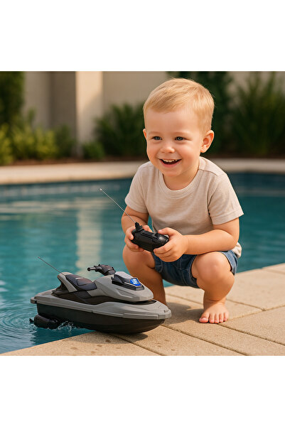 LEAN RC Jet Ski 1:42 pentru Joaca pe Apa - Gri