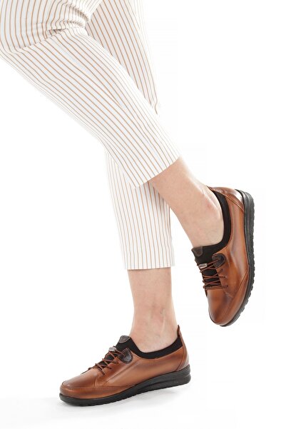 ARTI ARTI AYAKKABI Artı-Artı014-Bb-0051 Genuine Leather Daily Orthopedic Women's Tan Ballet Shoes