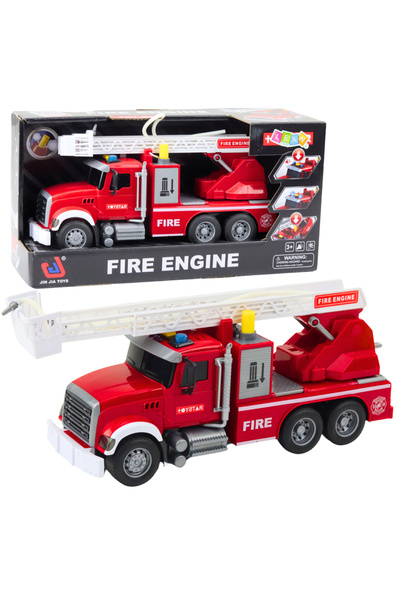 LEAN Camion pompieri ROSU scara mobila lumini sunete functie stropire apa bat...