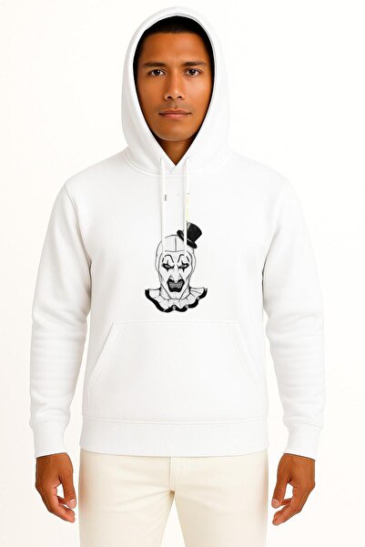 Bahriyeli Collection Hooded Terrifier Chest Printed Unisex Sweatshirt