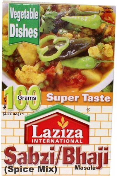 Laziza İnternatıonal LAZIZA Sabzi/Bhujia Masala (condimente pentru legume) 100g