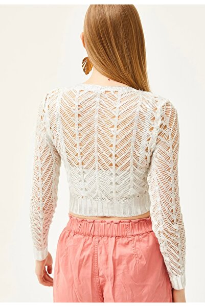 DENRA Metallic openwork blouse – Elegant & modern style for women