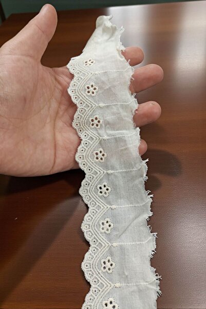 DUAYEN fisto vual üzeri işleme sultan desen kenar 1 metre