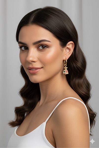 Dorvina Brass Women's Earrings Gold Color Colorful Vintage Chinese Enamel Model |   Stylish and Durable Jewelry, Accessory