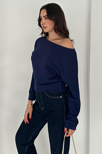 Noa Noa Women's Off-Shoulder Long Sleeve Blouse – Wine Mood