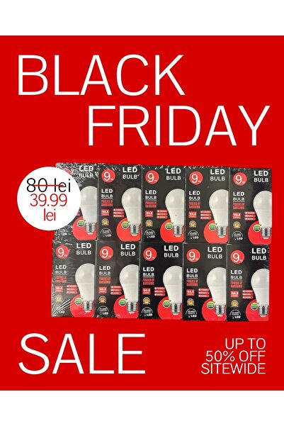 Otto Set of 10 9W E27 LED Bulbs – Economical, Powerful Light, Long Lasting