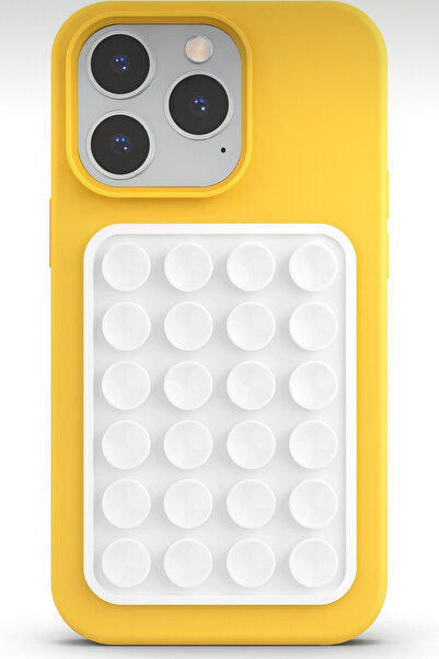 CAMCI 3 Adet (RESİMLERDEKİ VANTUZLAR) Telefon Arkası Slikon Vantuz Telefon Tu...