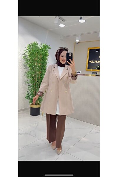 ayşe akay Keten Blazer Ceket