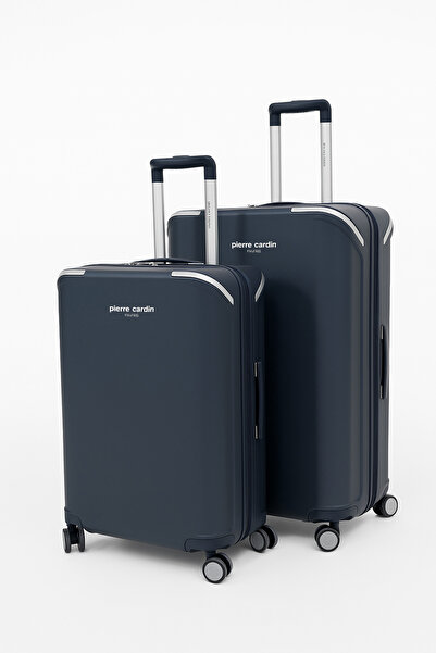 Pierre Cardin Büyük Ve Orta Boy 2'li Set %100 Polipropilen Valiz Lacivert 04P...