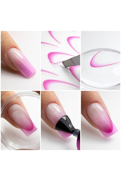 GIRLS CORNER Sticker Ombre French Smile Pink