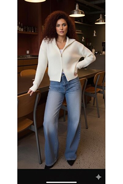 ikomteks Double Zipper Women's Cardigan