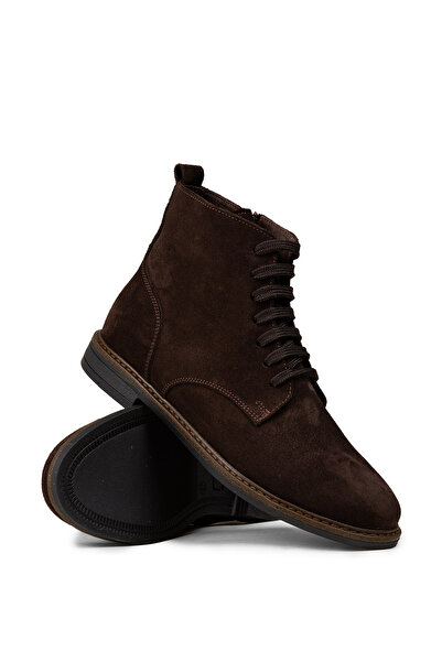 Deery Women's Genuine Suede Brown Boots