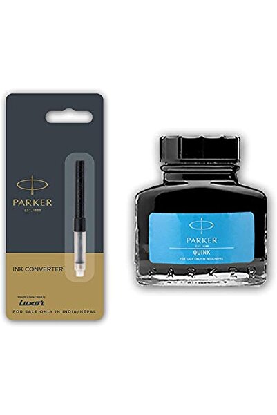 Parker Parker Standard Ink Filling Press/Converter with Blue Ink Bottle - 1534+1677