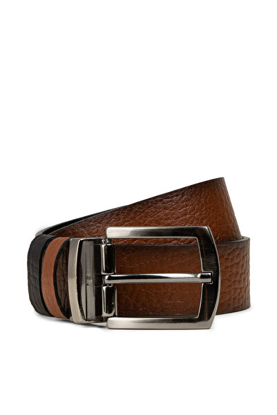 Deery Genuine Leather Tan - Black Double Sided Men's Belt