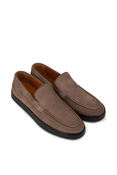 Deery Men's Genuine Suede Mink Color Loafer Shoes