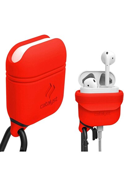 Generic Waterproof and shockproof case for Apple AirPods (1st & 2nd generation) - Red