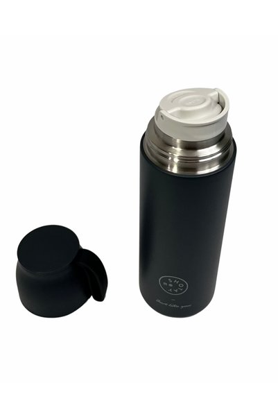 Shotay 430 ml 304 Steel Flip-Open Cup with Lid and Pouring Thermos