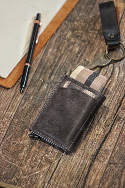 MAT CRAFT Genuine Leather Mechanism Wallet |   Card Holder |   With Card Holder |   Keychain with Gift |   In a Gift Box
