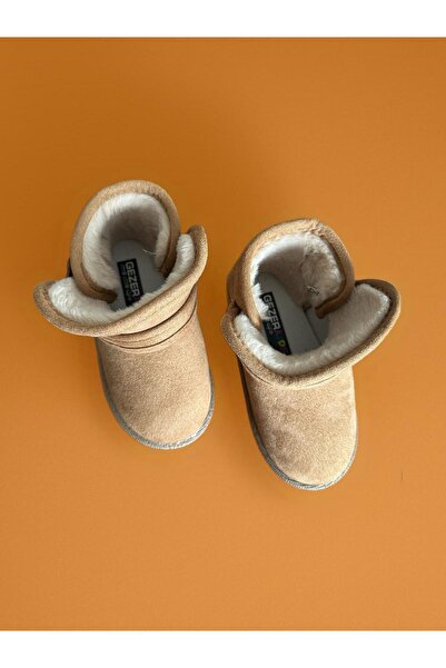 GEZER Μαλακό χειμωνιάτικο παντόφλες για το σπίτι με γούνα στον καφέ