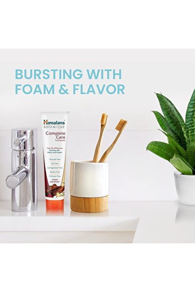 Himalaya Botanique Complete Care Toothpaste, Cinnamon, Fluoride-Free, 5.2 oz (Pack of 4)
