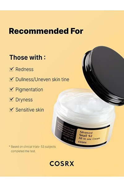 Cosrx Snail Advanced 92 crema cu mucina de melc 92%, 100 ml