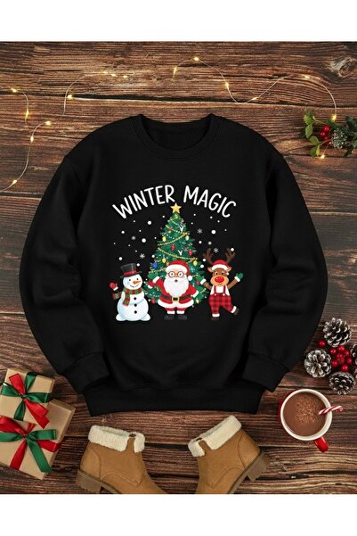 Infire clothing سويت شيرت للجنسين قصة فضفاضة بأكمام طويلة لعيد الميلاد المجيد...