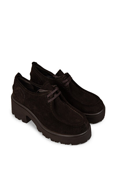 Deery Women's Genuine Suede Brown Casual Shoes