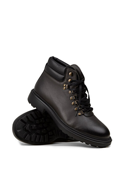 Deery Men's Khaki Color Genuine Leather Boots