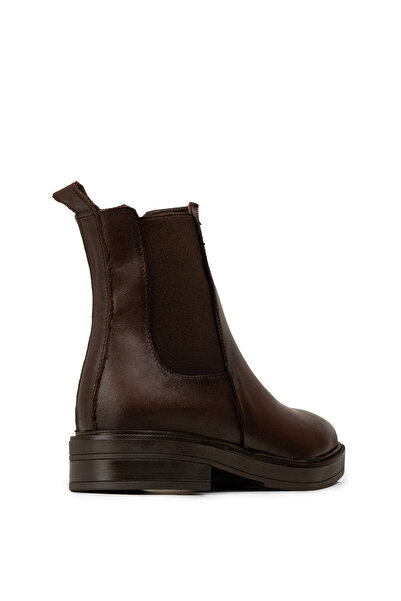 Deery Women's Genuine Leather Brown Chelsea Boots