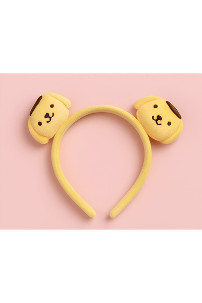 NO BRAND Lilalola Sarı Peluş Köpek Kulaklı Taç – Sevimli Taç