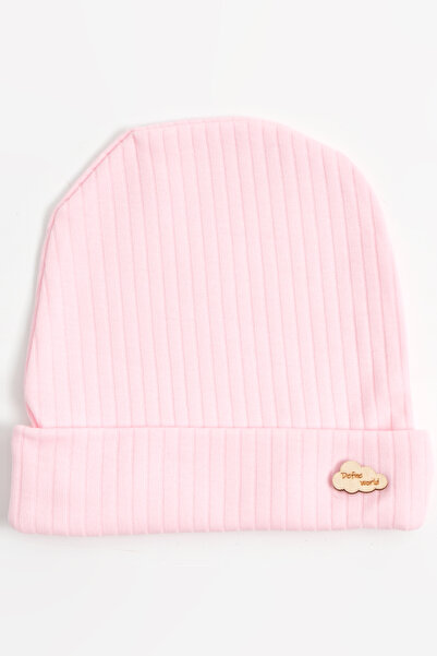 Soar Kids Aksesuar Baby Girl Wooden Cloud Themed Pink Cotton Beret