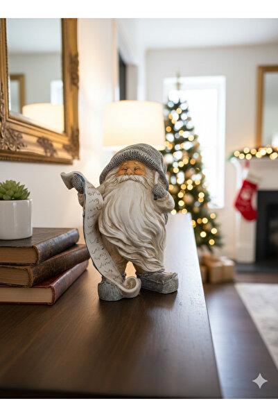 İki Cadı Tasarım Noel Baba Hediye Yazan Polyester Obje, 16 X 10 x 6 cm
