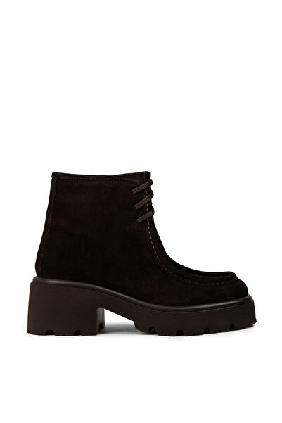 Deery Women's Genuine Suede Brown Boots