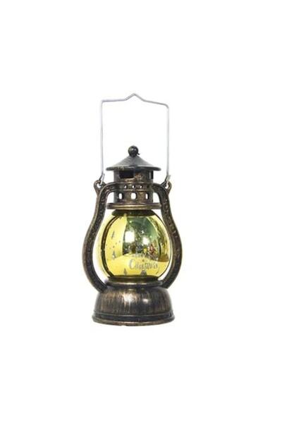 HOZRO Felinar decorativ cu LED, lumină caldă, 10 cm, auriu, model 117-85, bat...