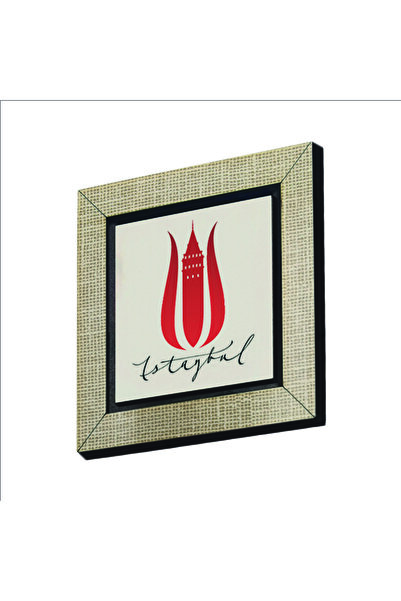 Souvenest Istanbul Tulip Galata Tower Printed MDF Magnetkrt-056 Refrigerator Ornament