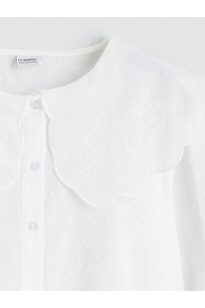 LC Waikiki Peak Yeni Sezon Bebe Yaka Kız Çocuk Gömlek