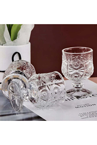 GALAXY GLASS Set of 12 Stemmed 50 ml Glasses for Țuică - Durable Glass