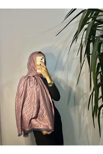 Auraluxscarfs F desen yün ipek şal