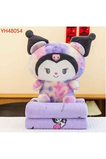 SANRIO Kuromi Velvet Doll and Blanket Set - Rainbow Mischief