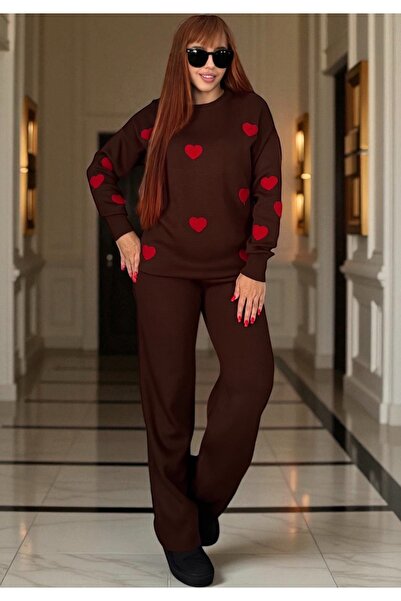 styleFlex Set with embroidered hearts made of elastic knit, 50% viscose