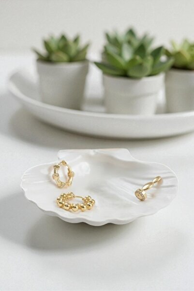 Dorvina Brass 3-Piece Women's Earrings with Zircon Stone Hoop Model Gold Color |   Stylish and Durable Jewelry, Accessory