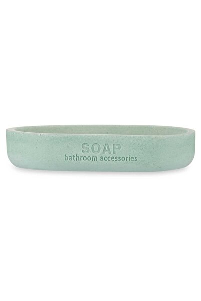 OEM Modern resin soap dish with bamboo insert, pastel green, 8.5x12.5x12.5x2.5 cm